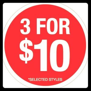 SALE 3 items for $10